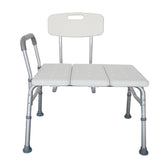 Bathroom Safety Shower Tub Aluminium Alloy Bath Chair Transfer Bench with Wide Seat Padded Handle White