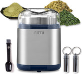 Electric Grinder For Herb,pice,Pollen And Coffee Fast Grinding For Flower Buds,Dry Spices,And Herbs Compact Size Silver