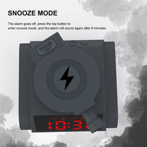 Novel Design Tank LED Clock Light Wireless Charging Tank Car Toy Clock For Kids